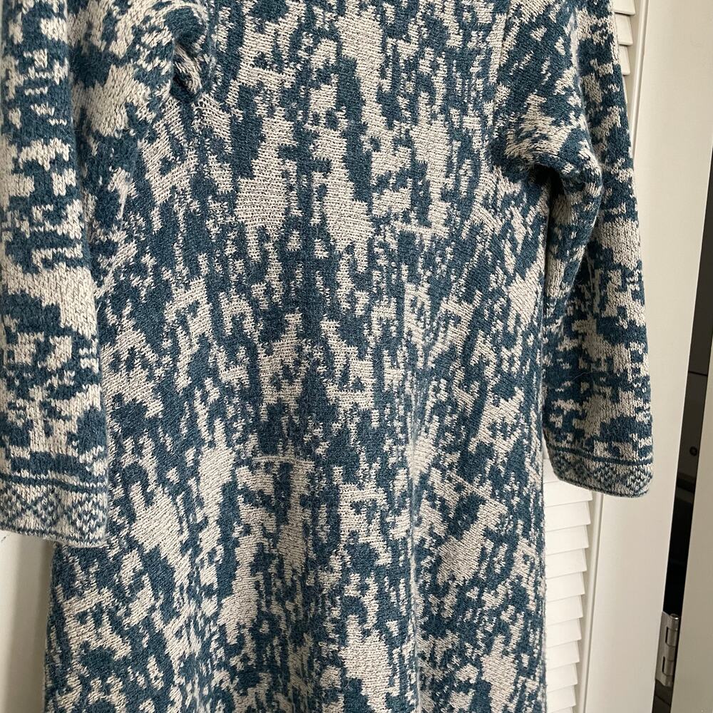 Solitaire Women's Small Teal Patterned Fringe Fly… - image 7